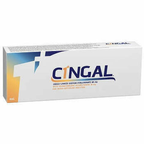 Siringa Preriempita Intra Articolare Cingal 4ml 22mg/ml Acido Reticolato Con 4,5mg/ml Triamcinolone Esacetonide