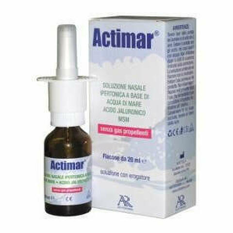 Actimar Soluzione Nasale Spray Salina 3% Con Acido Ialuronico + Msm 20ml Con Erogatore