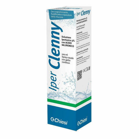 Iper Clenny Spray Nasale Erogazione Continua Soluzione Ipertonica Con Acido Ialuronico 100ml