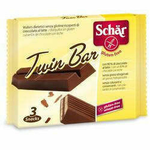Schar Twin Bar Wafers Ricoperti Di Cioccolato Al Latte 3 Pezzi Da 21,5 G