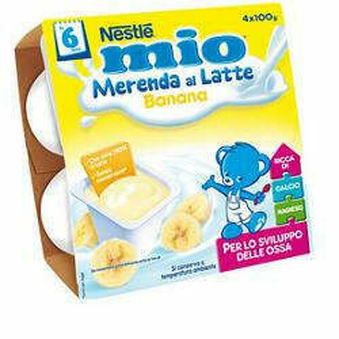 Nestle Mio Merenda Lattea Banana 100 G 4 Pezzi