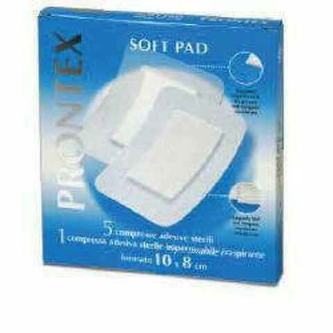Garza Compressa Soft Pad 10x8 Cm 6 Pezzi (5 Tnt + 1 Impermeabile Aqua Pad)
