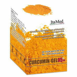 Curcumin-gel 95+ - Curcumin gel 95+ 20 bustine stick pack monodose da 5ml aroma lampone