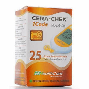 Md Healthcare - Strisce Reattive Autocontrollo Glicemia Cf Cera-chek 1 Code 25 Pezzi