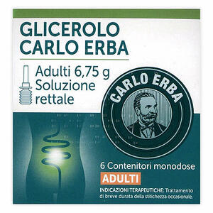 J&j Glicerolo Carlo Erba - Adulti 6,75 G Soluzione Rettale 6 Contenitori Monodose Con Camomilla E Malva