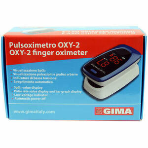 Gima - Pulsoximetro Da Dito Oxy-2 Schermo Led 60x30,5x32,5mm 1 Pezzo