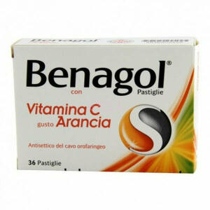 Reckitt Benagol - Pastiglie Con Vitamina C Gusto Arancia 36 Pastiglie